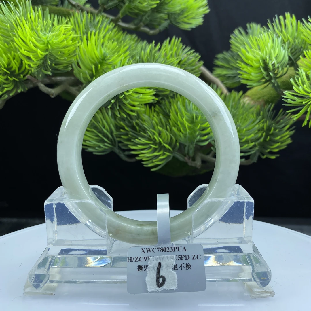 59【刀客砍价王】妮妮-天然缅甸A货翡翠手镯 (微瑕)   C6