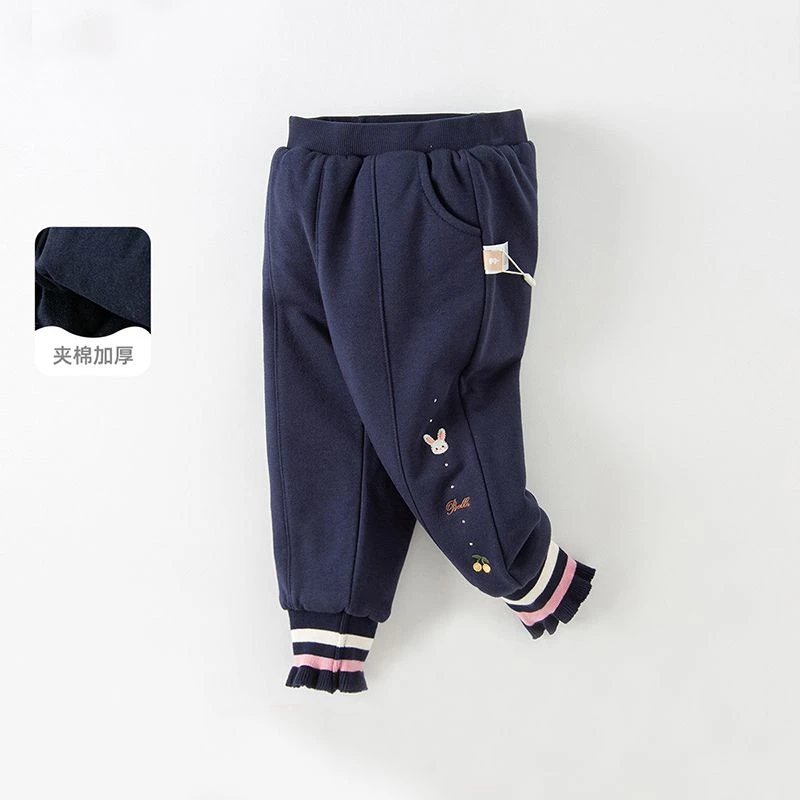 【小扬哥推荐】女童棉裤2023冬装新款宝宝小童一条过冬加厚保暖童