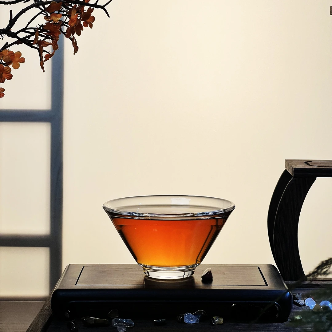 宸汐诺斗笠东海真大容量主人杯透明茶杯手工打磨原矿纯正水晶茶杯
