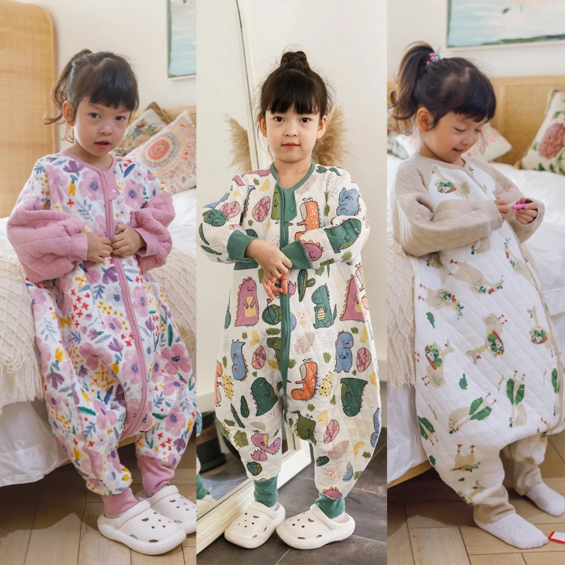第5种厚度呼西贝春秋睡袋儿童防踢被宝宝睡觉穿睡袋冬天暖气房