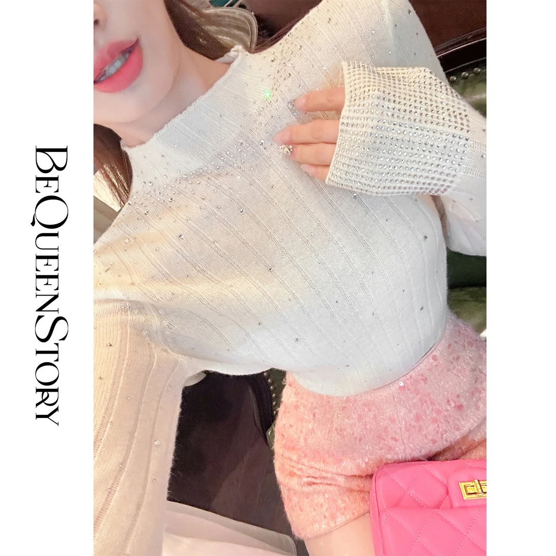 余潇潇【星光露台】轻奢高定100绵羊毛高领修身保暖打底羊毛衫秋冬