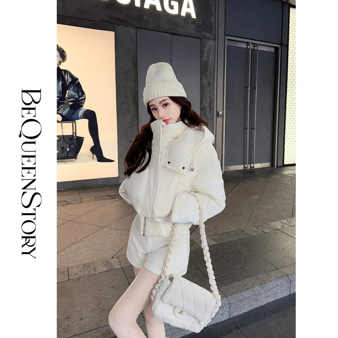 韩韩IU【甜欲旋涡】精致时尚小众设计感保暖防风女生秋冬短款羽绒服