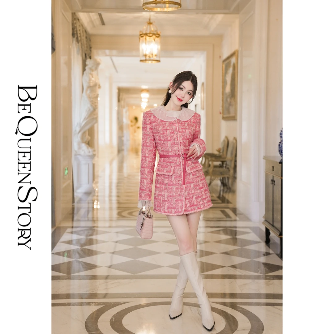 余潇潇【仟金茶话会】优雅柔软亲肤中长款长袖收腰小香风外