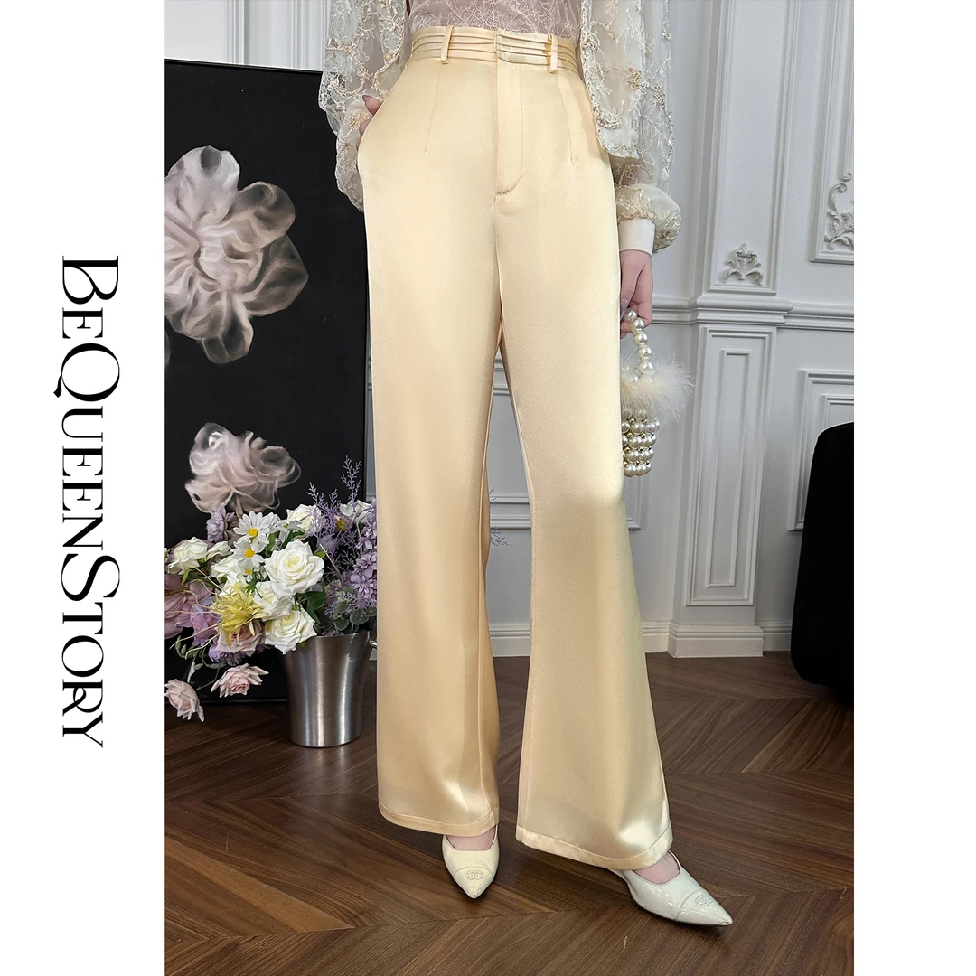 【彭彭echo专属】【月光女神】垂坠感醋酸高腰设计舒适性感直筒阔腿裤