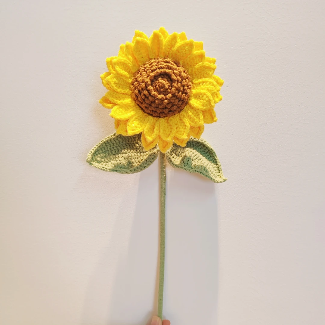 【造物即视】向日葵花束材料包五股棉diy手工材料包送朋友毛线花束