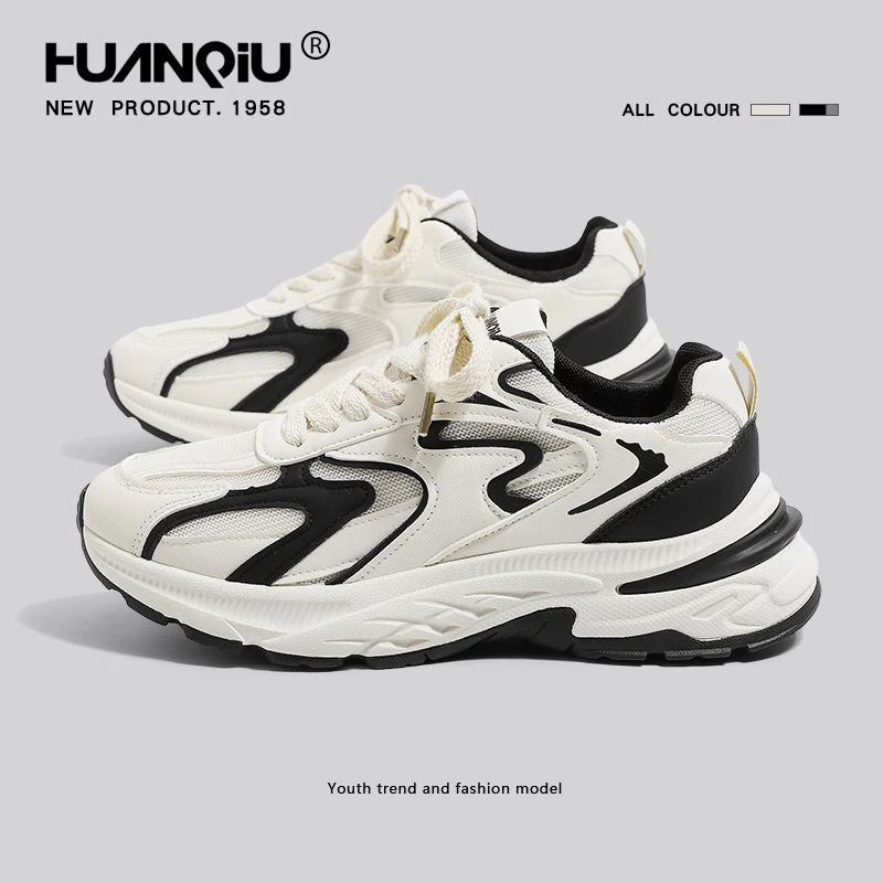 环球2024新款厚底老爹鞋男款夏季百搭网面透气休闲跑步运动旅游鞋