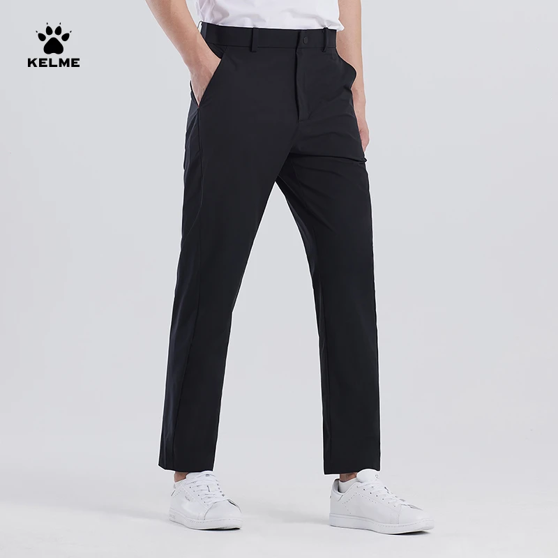 卡尔美心选直筒长裤夏季薄款男款西裤梭织户外舒适休闲裤透气