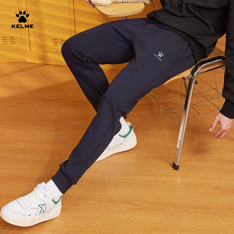 卡尔美户外卫裤春季束脚休闲裤舒适时尚透气针织长裤加绒保暖心选