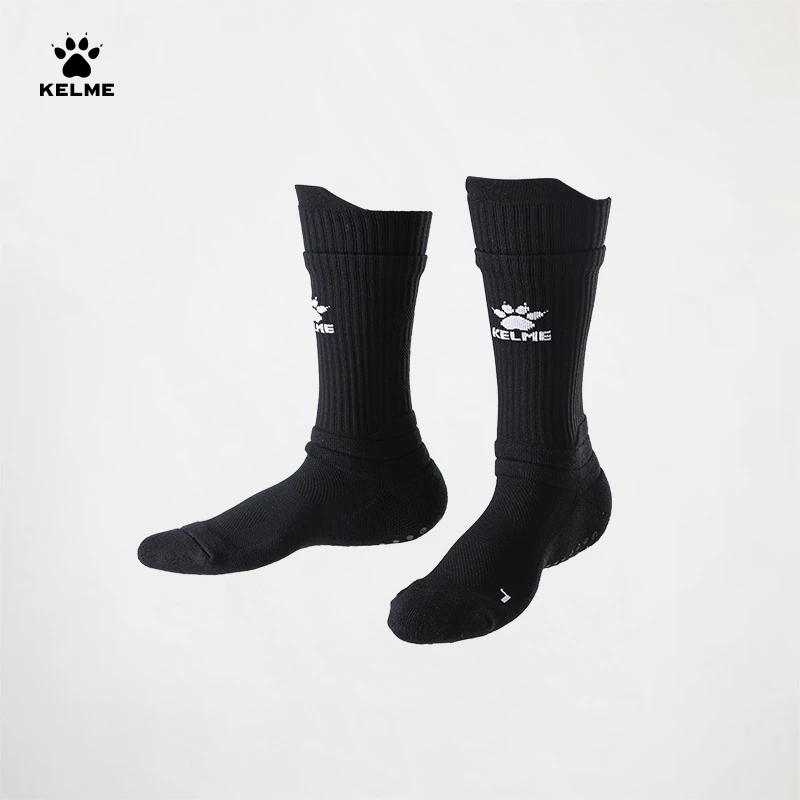 卡尔美【新款硅胶运动袜】足球袜男女中筒训练袜毛巾加厚【LIFESTYLE