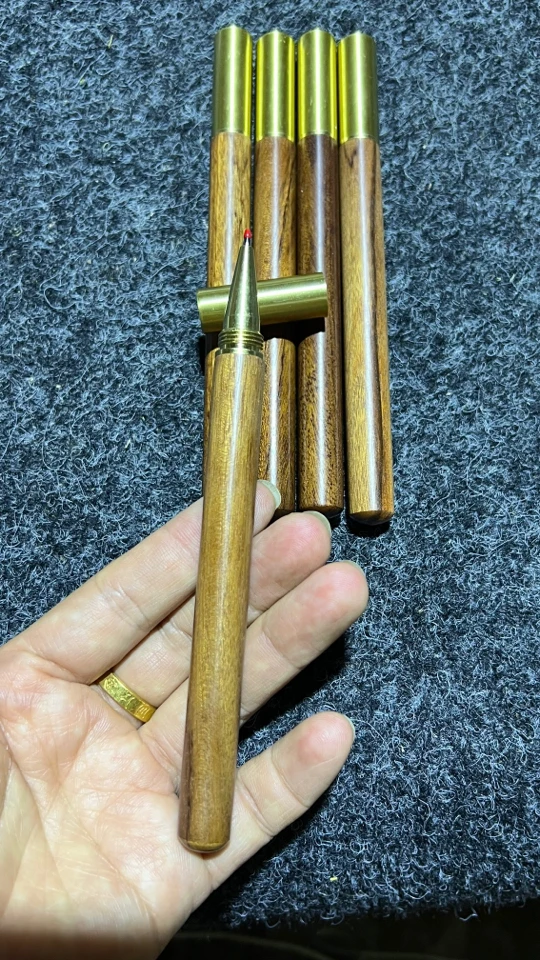花梨木签字笔 黄铜签名笔礼品商务办公中性笔个性定制