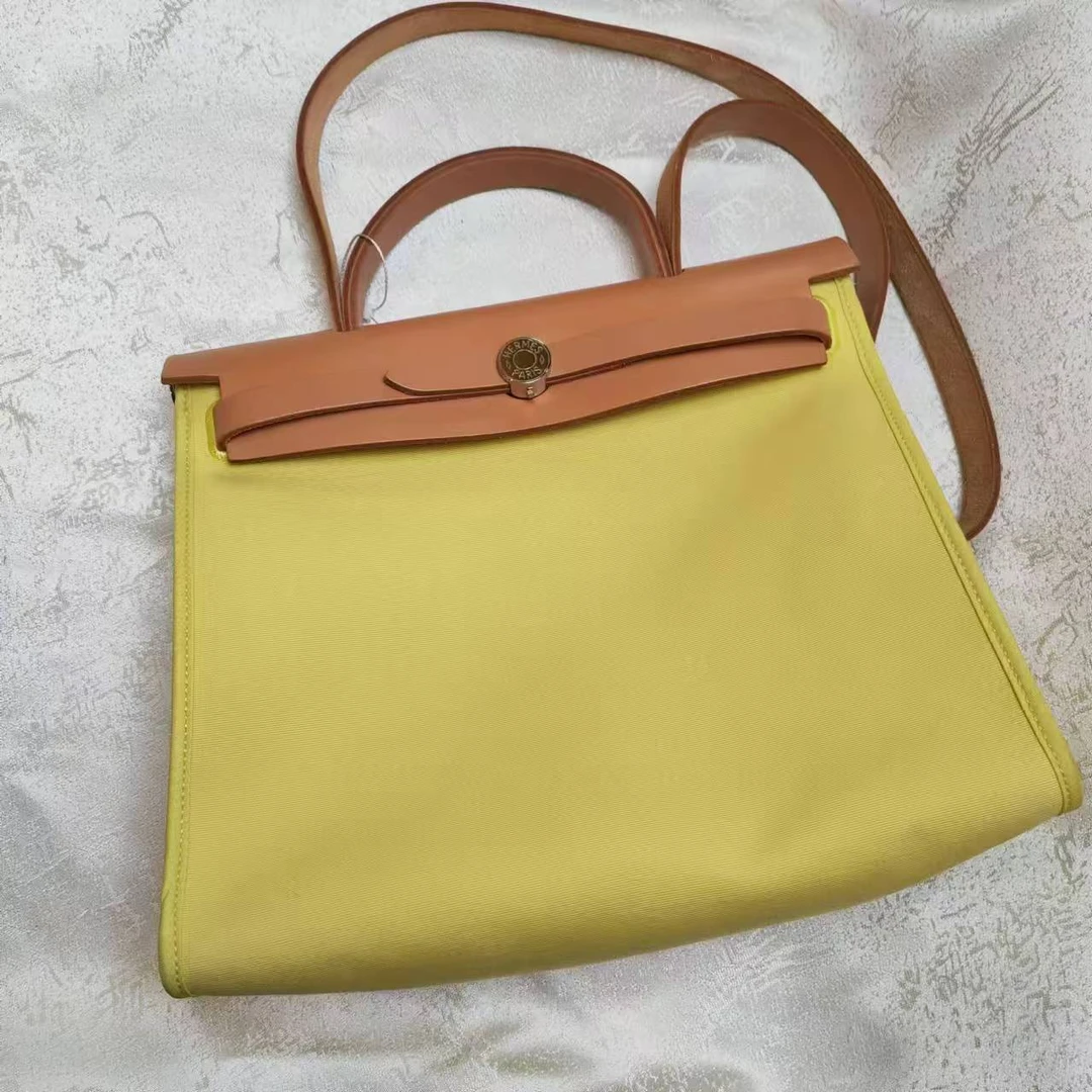 95新 Hermes/爱马仕 【【AW】】W205/黄色hebag单肩包667784