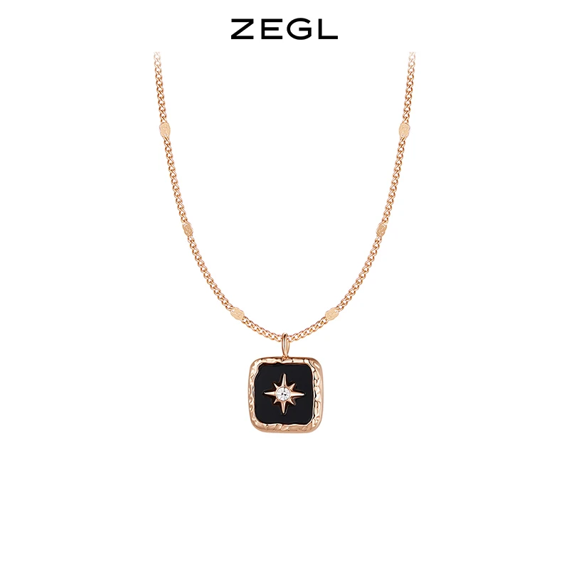 ZEGL 钛钢项链 设计师款星星玫瑰金项链新款时尚小众轻奢百搭首饰