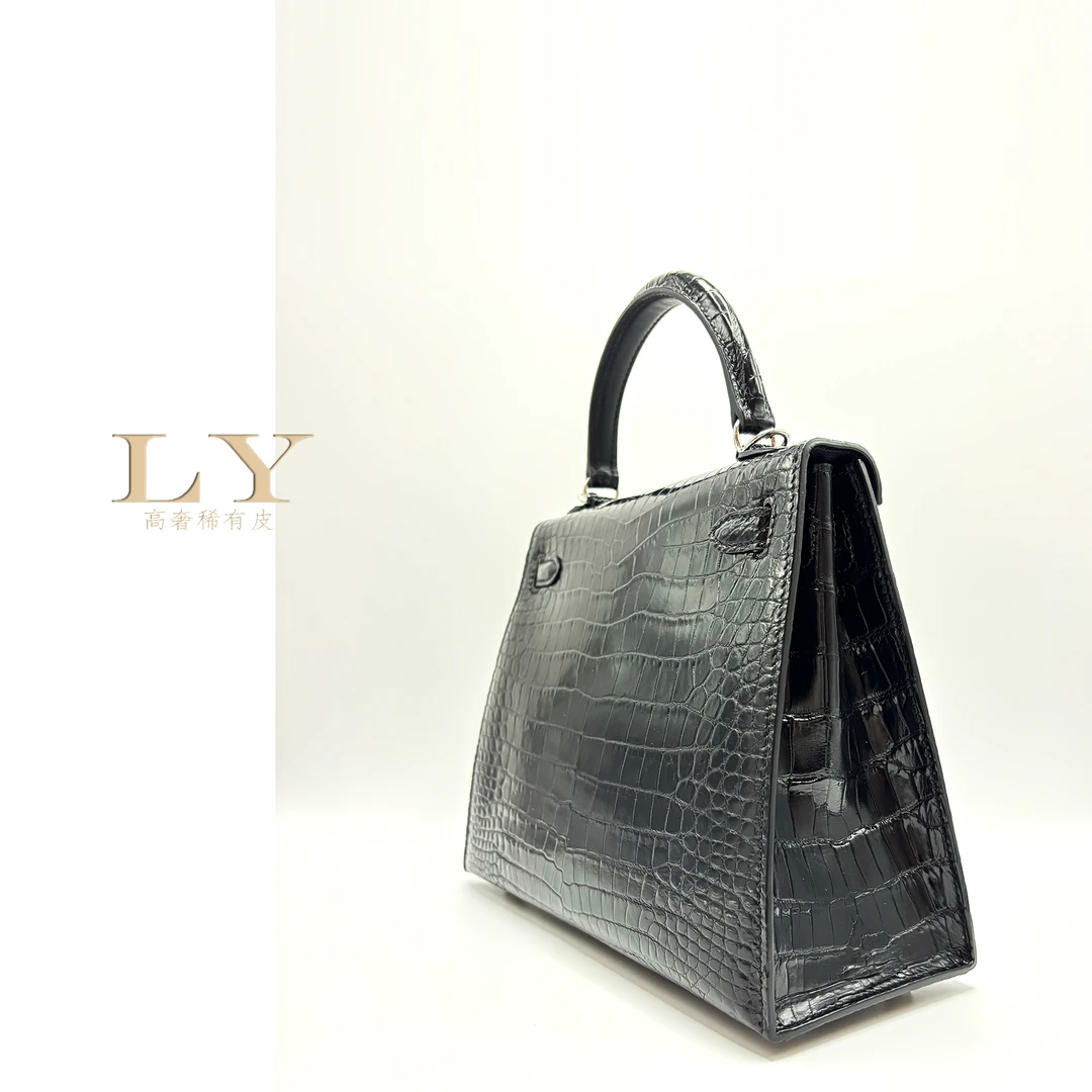 莱晔的包 3027B 时尚女士鳄鱼皮真皮石头纹大气高奢百搭经典气质