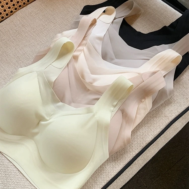美背内衣女无痕薄款裹胸防走光带胸垫文胸一体吊带背心抹胸透气