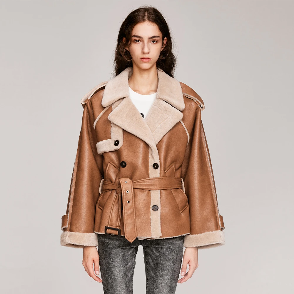 UOOYAA/乌丫冬季经典「Professional  Women」系列复古皮毛外套5184