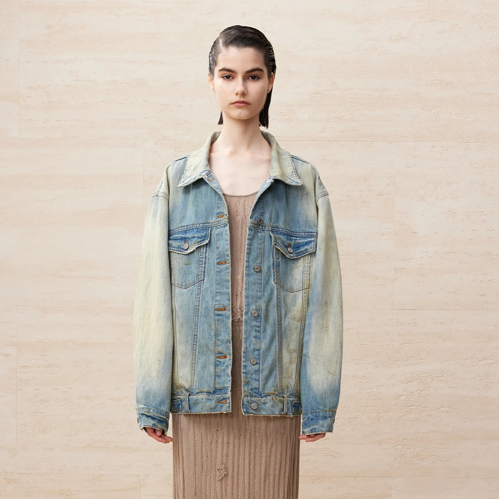 UOOYAA春季经典款「Professional  Women」系列复古牛仔外套6163