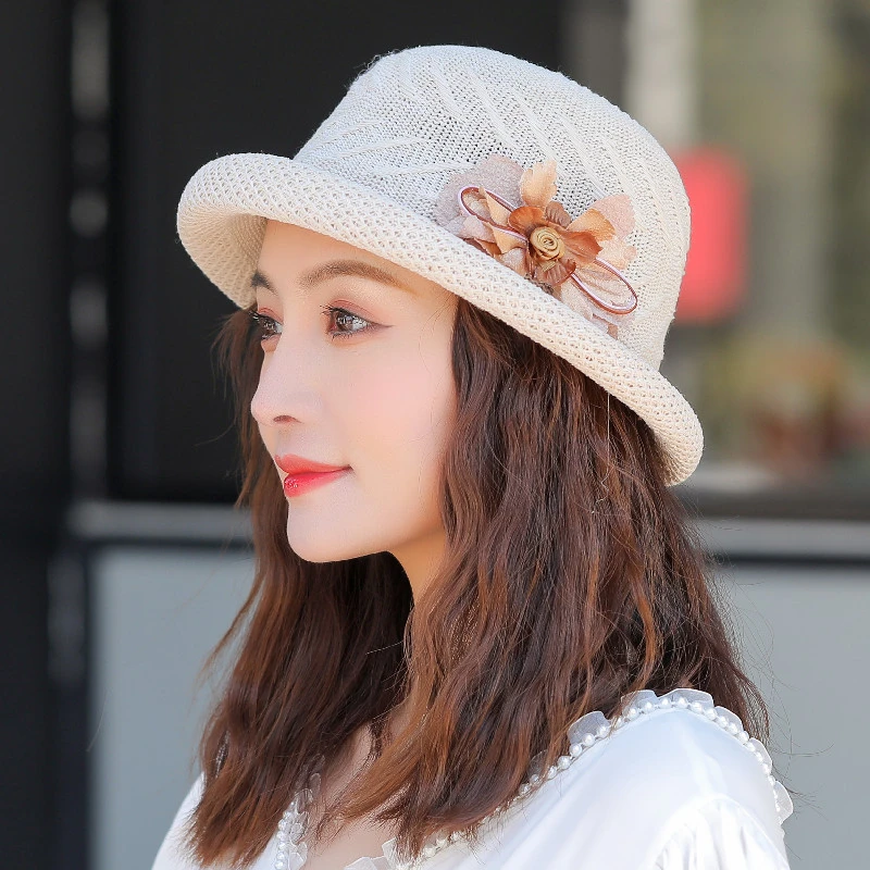 草帽女渔夫帽子网红遮阳防晒凉帽日系女帽英伦透气礼帽潮女逛街帽