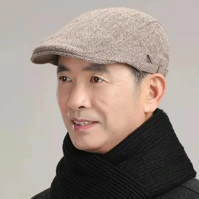 老人帽子春秋中老年人男式爸爸男帽老年人秋季老头男秋天男士帽子