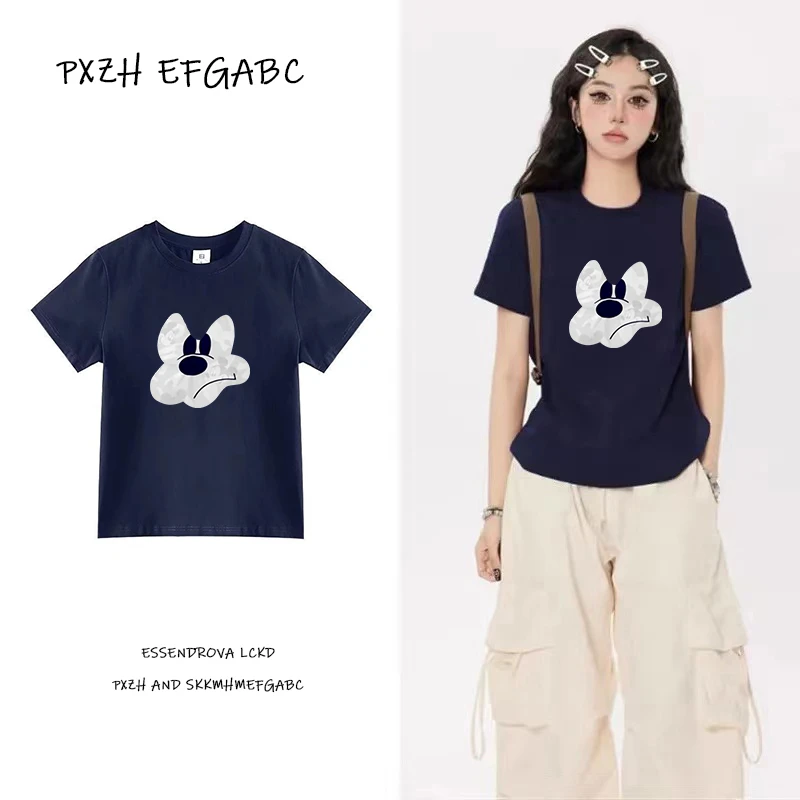 PXZH纯棉韩版夏季新款短袖感显瘦休闲上衣打底衫T恤女ins潮牌