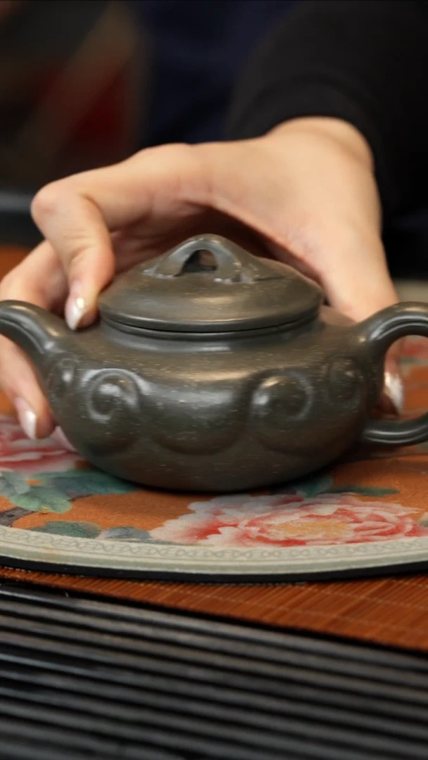 【闪购商品】紫砂茶壶WZY 竹天青 仿古如意自用 200cc