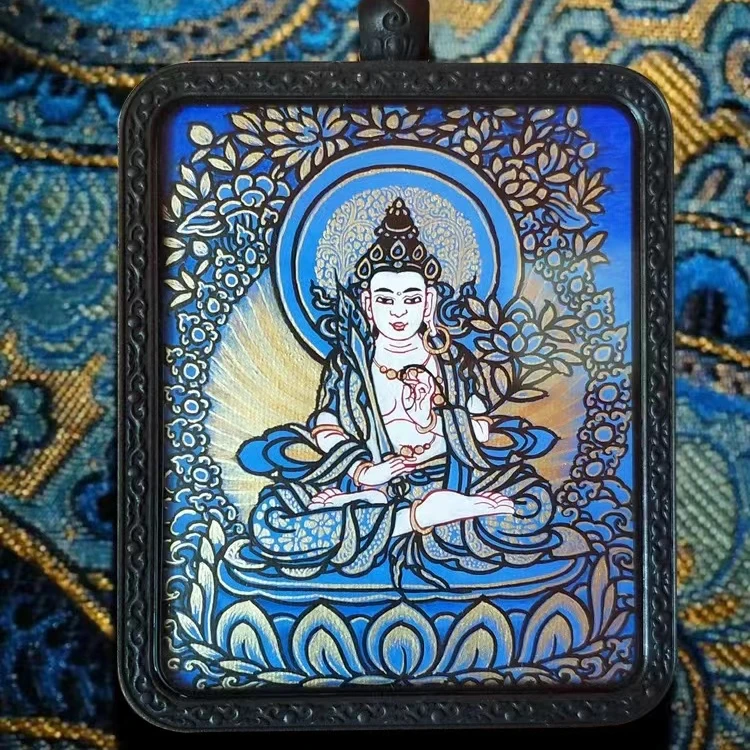 扎西唐卡【拆盒】盲盒版轻奢挂件车摆寓意好精美手工洒金双面隐藏