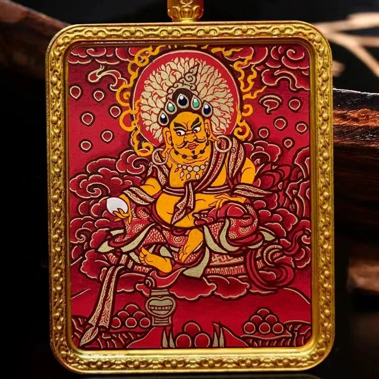 扎西唐卡【拆盒】盲盒版轻奢挂件车摆寓意好精美手工洒金双面隐藏