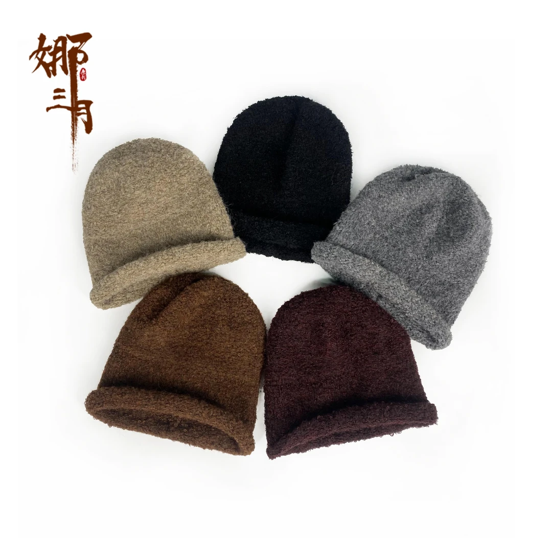【文艺】慵懒随性百搭显脸小多色堆堆帽W24-33冷帽帽子秋冬针织卷边