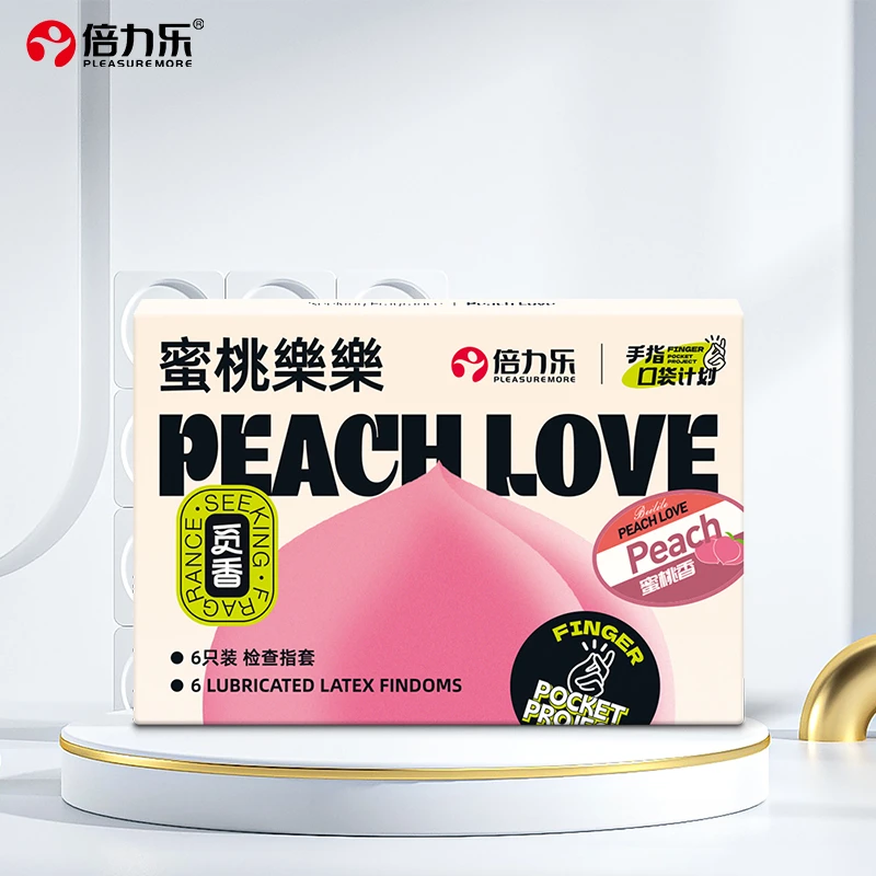 倍力乐手指套情趣用品医用指套超薄水润润滑男女用指套蜜桃乐乐果果检查指套水果避味指套成人用品夫妻情侣用品