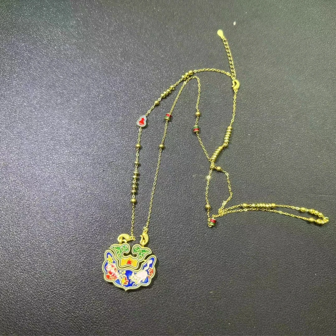 链子925银 1220-29银s925如意锁吊坠