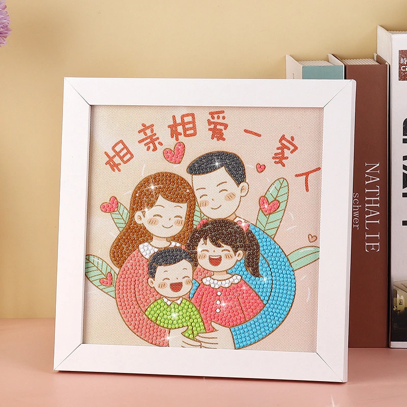 儿童贴钻画手工材料包小学生diy钻石画节日小礼物益智玩具钻石绣