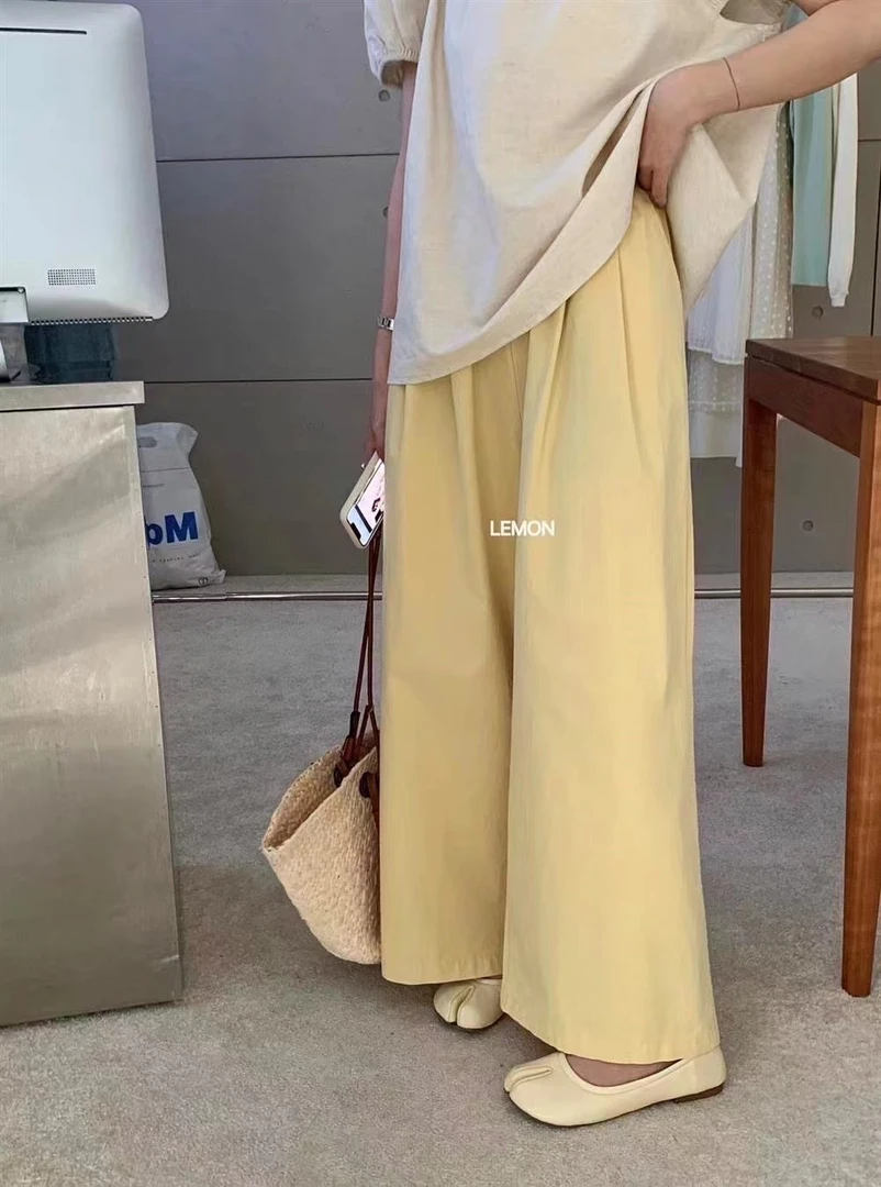 【裤子半身裙合集201-299】小个子韩版春夏新款简约阔腿裤女