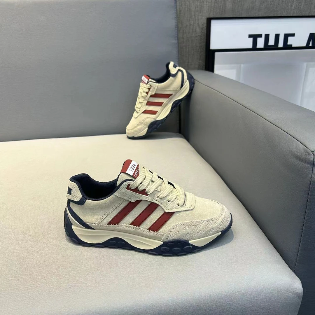 秋季新款纯色皮面平跟软底个性百搭时尚休闲低帮潮流男鞋