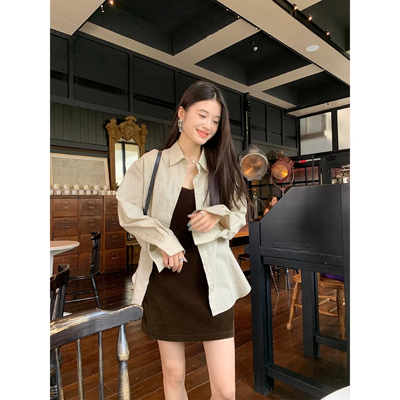 【贝莉日记】RARE ME法式高级感竹节纹理衬衣宽松廓形防晒衫女