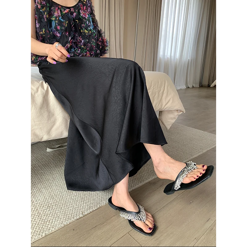 【流云】RARE ME气质垂顺修身鱼尾半身裙高级感优雅韵味长裙