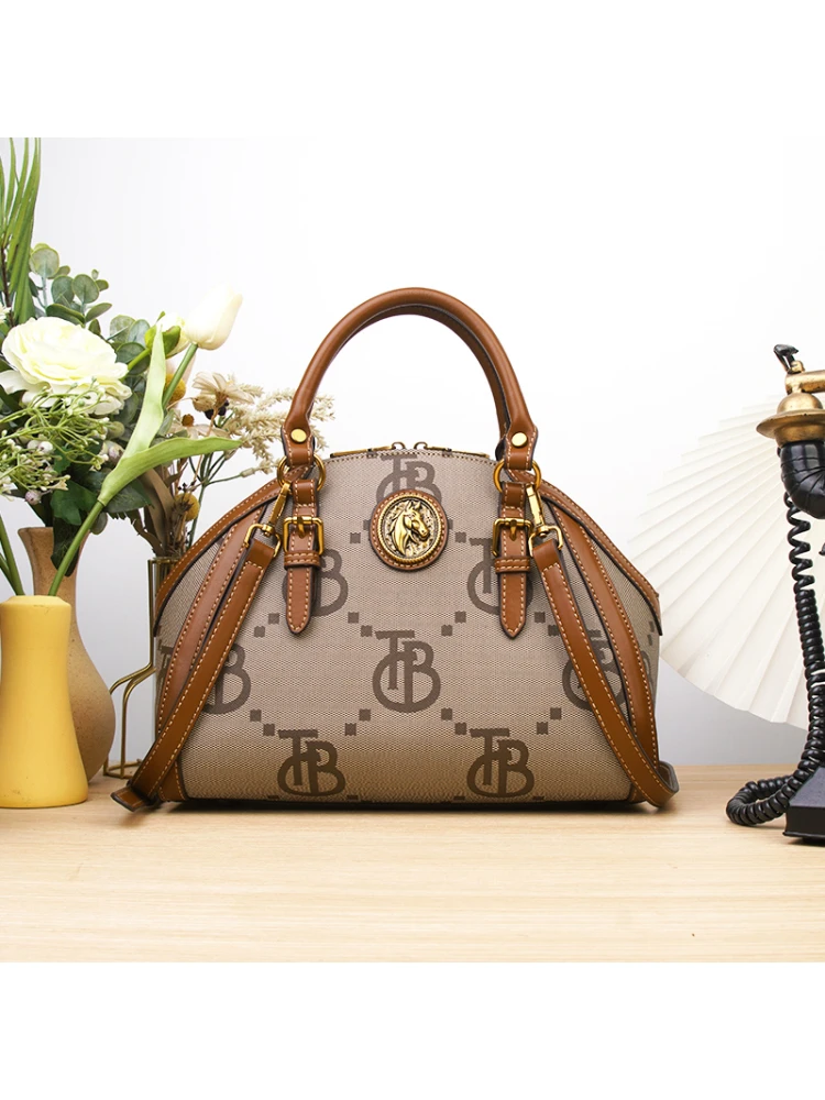 【尺寸:长28宽14高21】奢品女包时尚百搭贝壳包单肩斜挎包8258-3