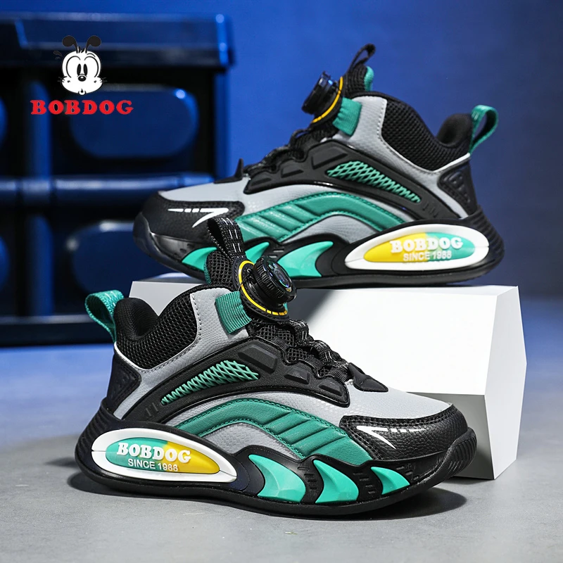 巴布豆男童鞋子春秋儿童防水运动鞋小学生老爹鞋男孩中大童跑步鞋