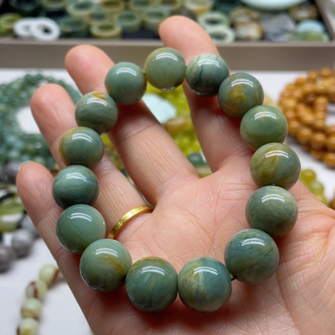 【闪购商品】蛇纹石玉手串未镶嵌