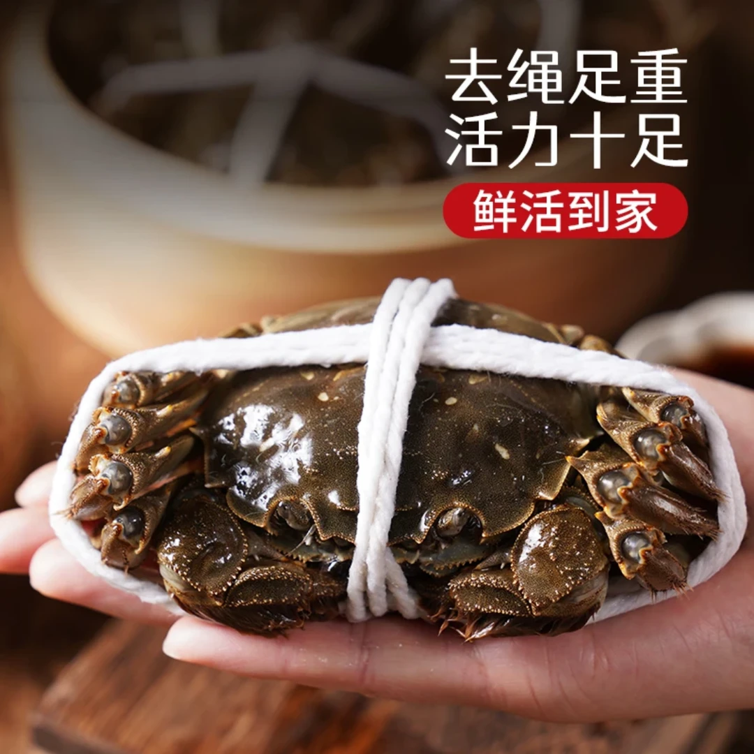 【川渝地区】母蟹2.3-2.6两 公蟹3.3-3.6两 各5只 共10只