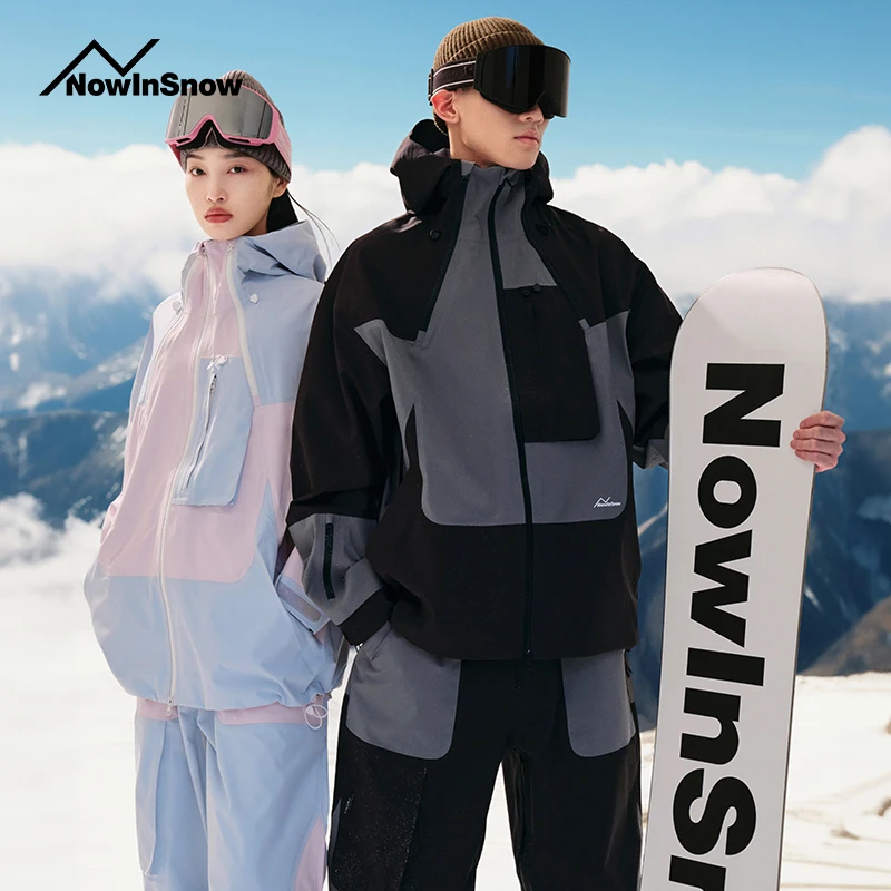 NOWINSNOW石墨烯超保暖轻量化滑雪服套装男女款防水透湿宽松户外