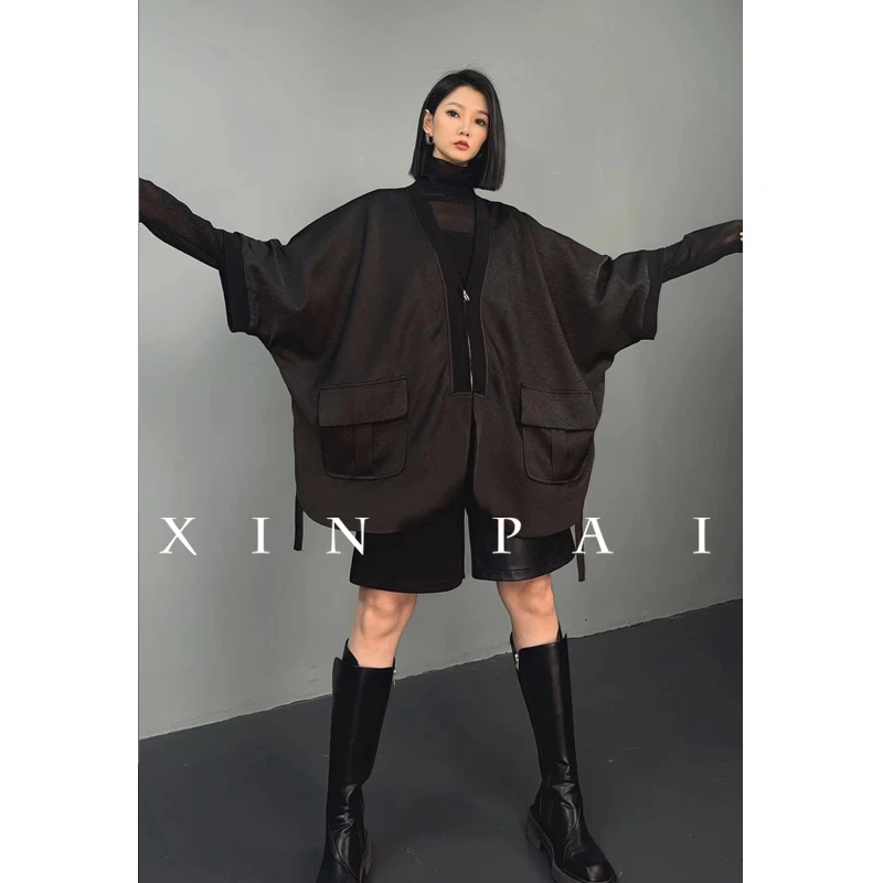 鑫鑫原创2024秋季新款设计款小众宽松大版欧货时尚休闲外套1383