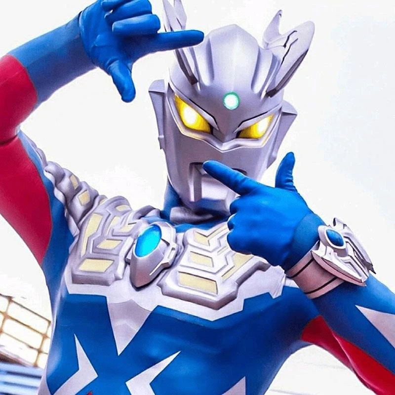 迪迦头盔赛罗头套玩具可穿戴超人触摸发光面具包全脸成人款小男孩