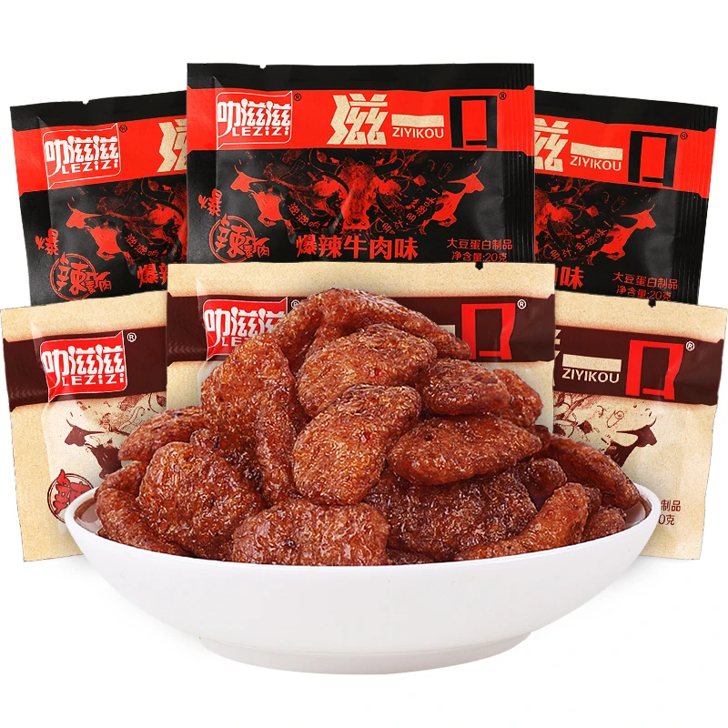 叻滋滋滋香菇肥牛素肉韩式素牛肉香菇小包装肥牛怀旧零食小吃批发