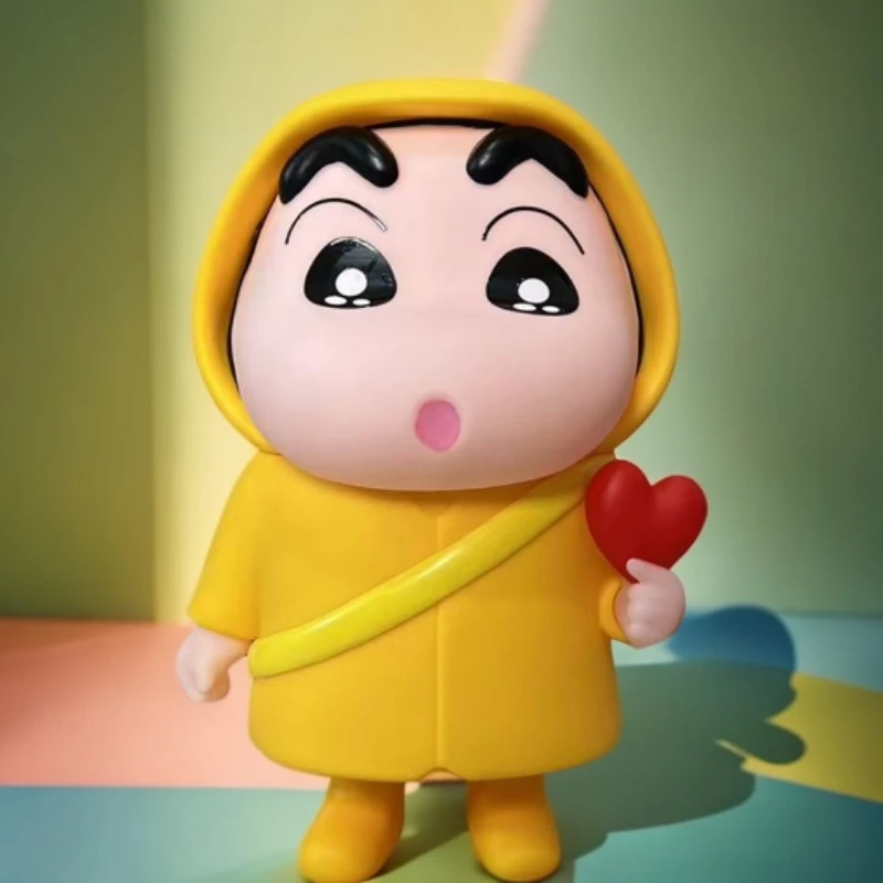 42CM雨衣蜡笔小新大号卡通玩偶摆件家居桌面卧室装饰品