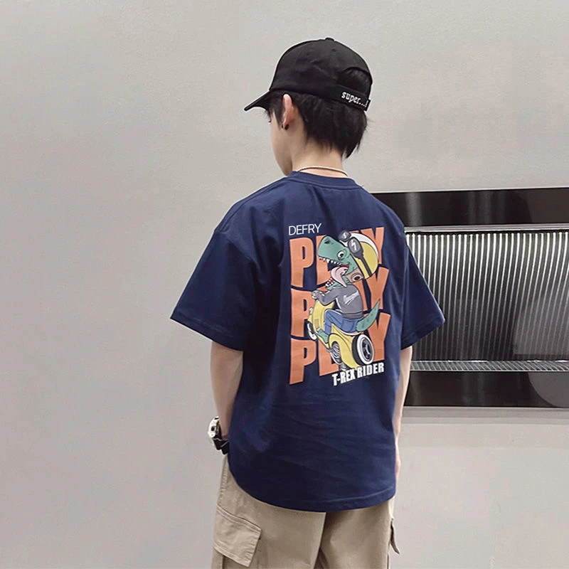 【贝尔熊】童装男女短袖t恤纯棉夏季新款儿童宝宝半袖上衣中小童