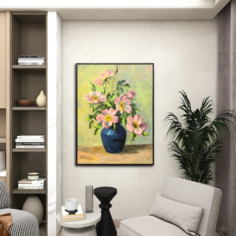 《花朵》欧式手工油画复刻名画 铝合金客厅装饰画 卧室挂画花朵6080