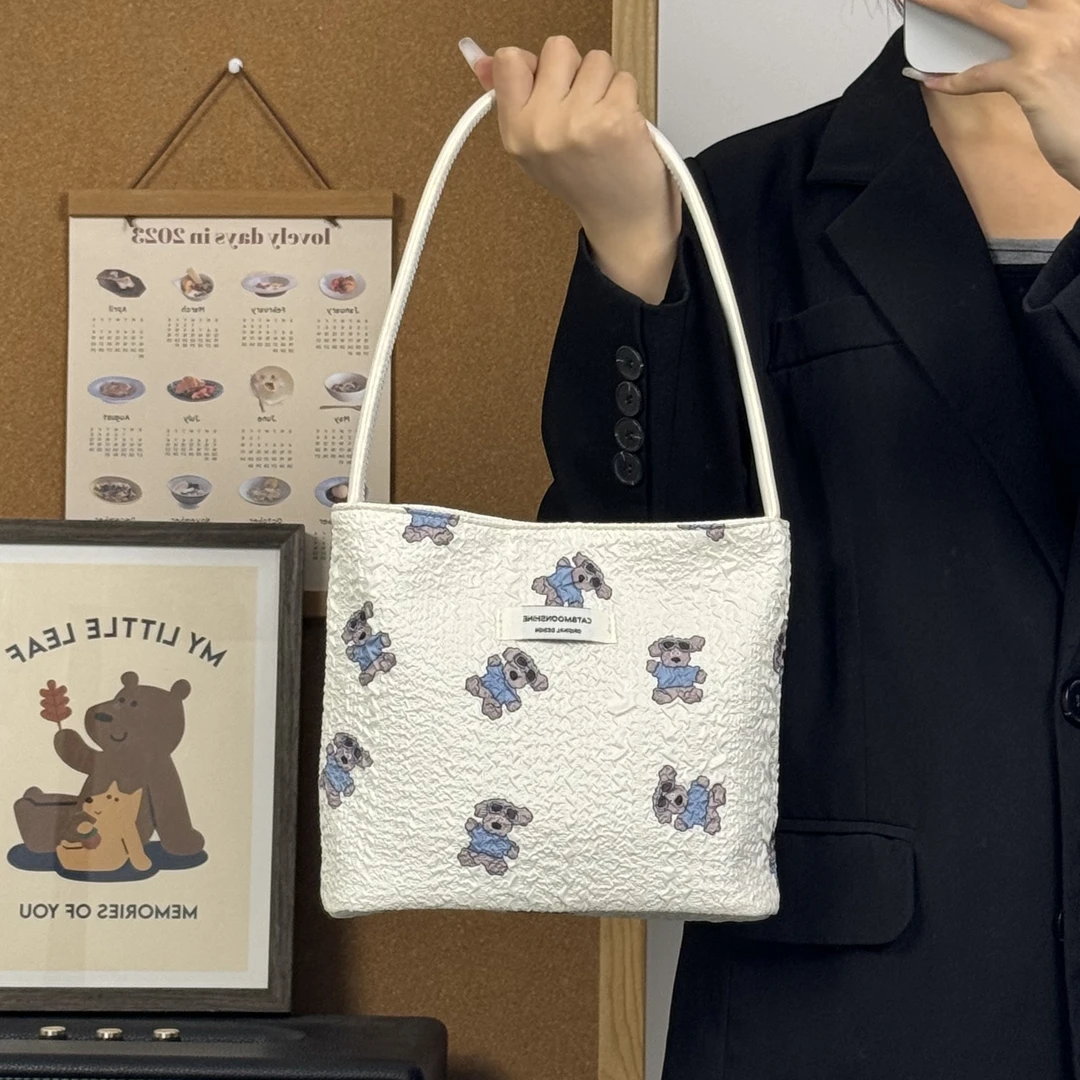 一张同学时尚简约ins手提单肩包M69蓝小狗