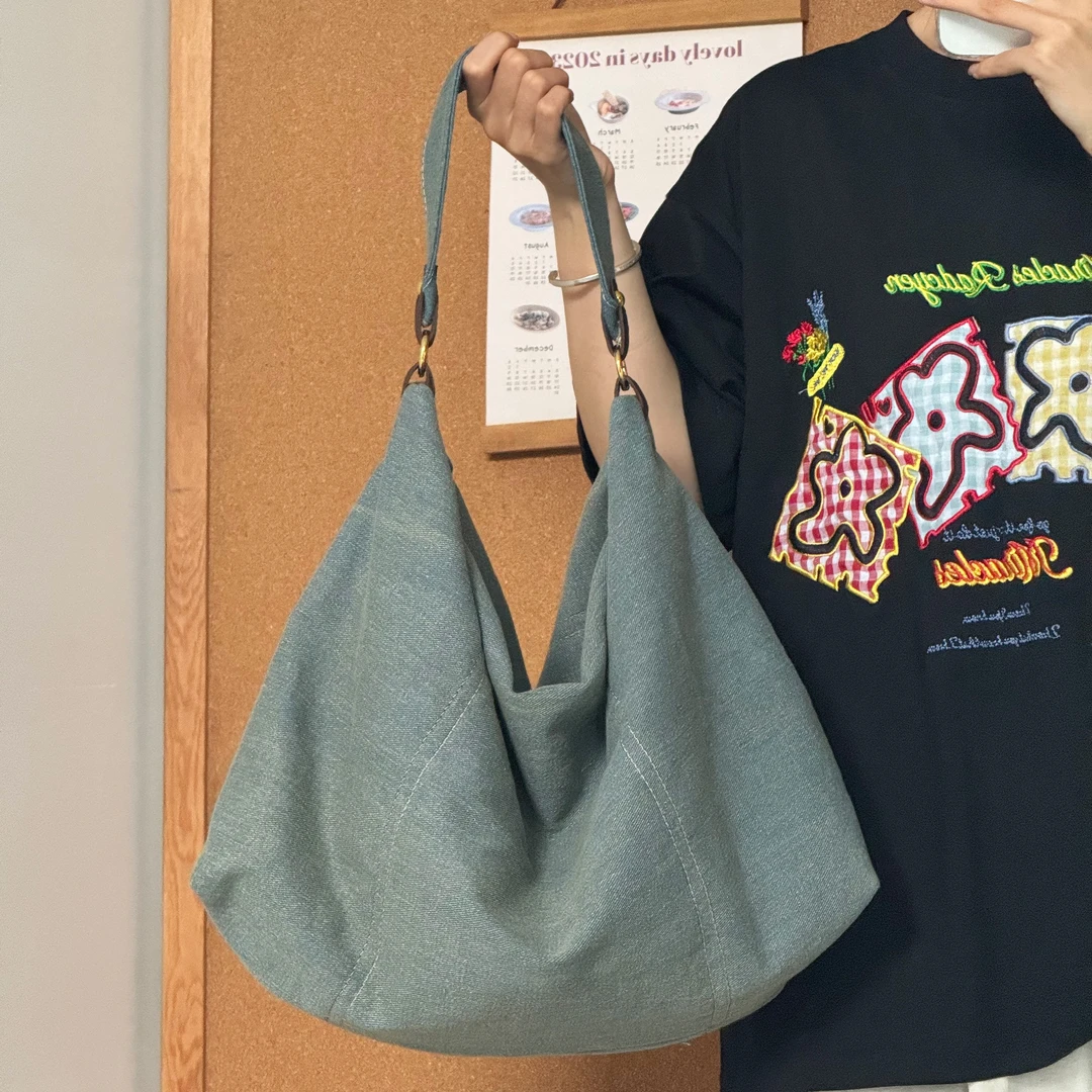 一张同学百搭时尚洋气手提包F97牛仔