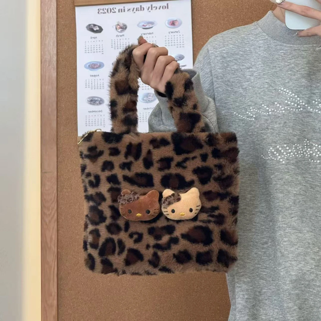 一张同学时尚百搭潮流可爱手提包C2266豹纹棕