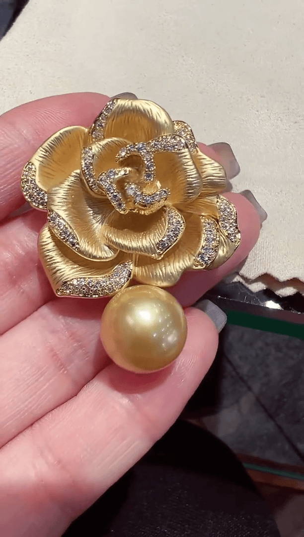 【闪购商品】海水珍珠胸针合金珍珠胸针