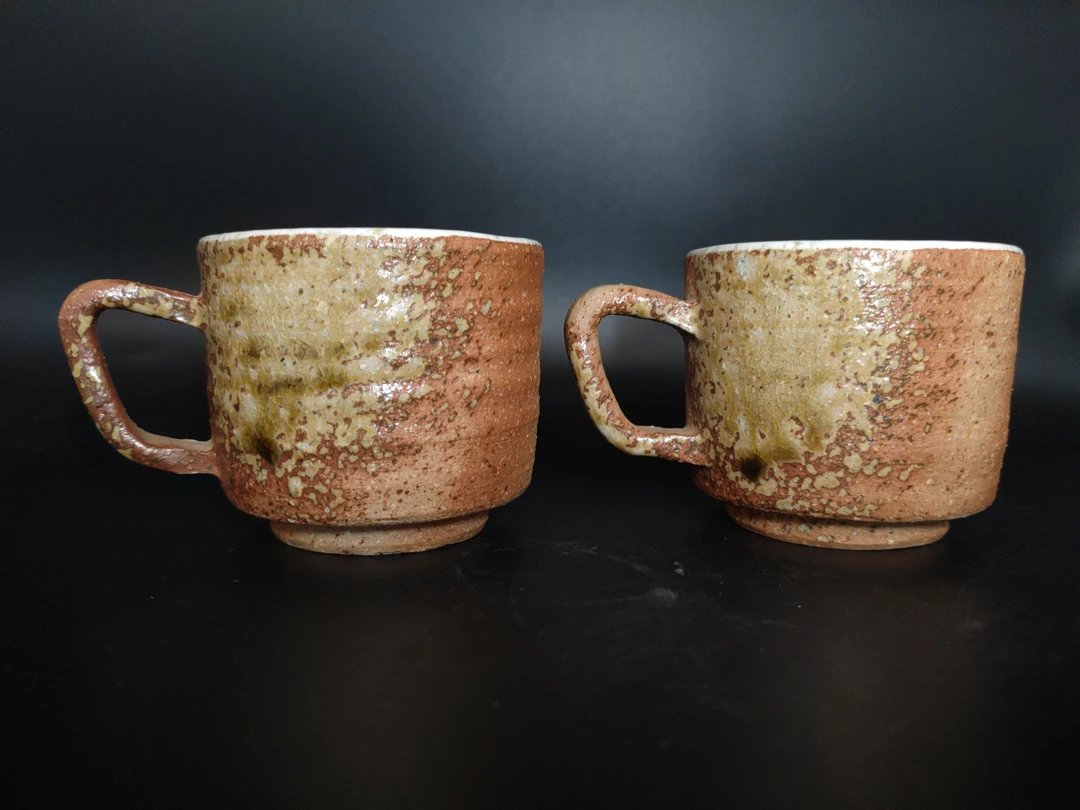 信乐烧陶瓷创意马克杯标为单价里面有釉点介意勿拍复古